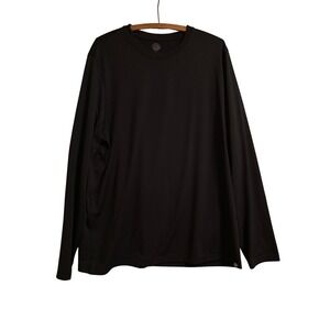 REI‎ Co-op Mens XL Black Long Sleeve Performance T-Shirt Trails Outdoor Gorpcore